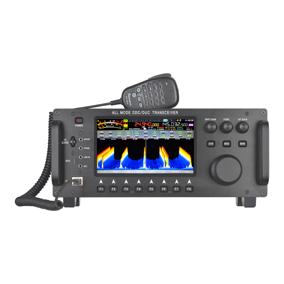 HF-98 full frequency transceiver HF-98 Full Band SDR Transceiver 3D Waterfall Spectrum WIFI