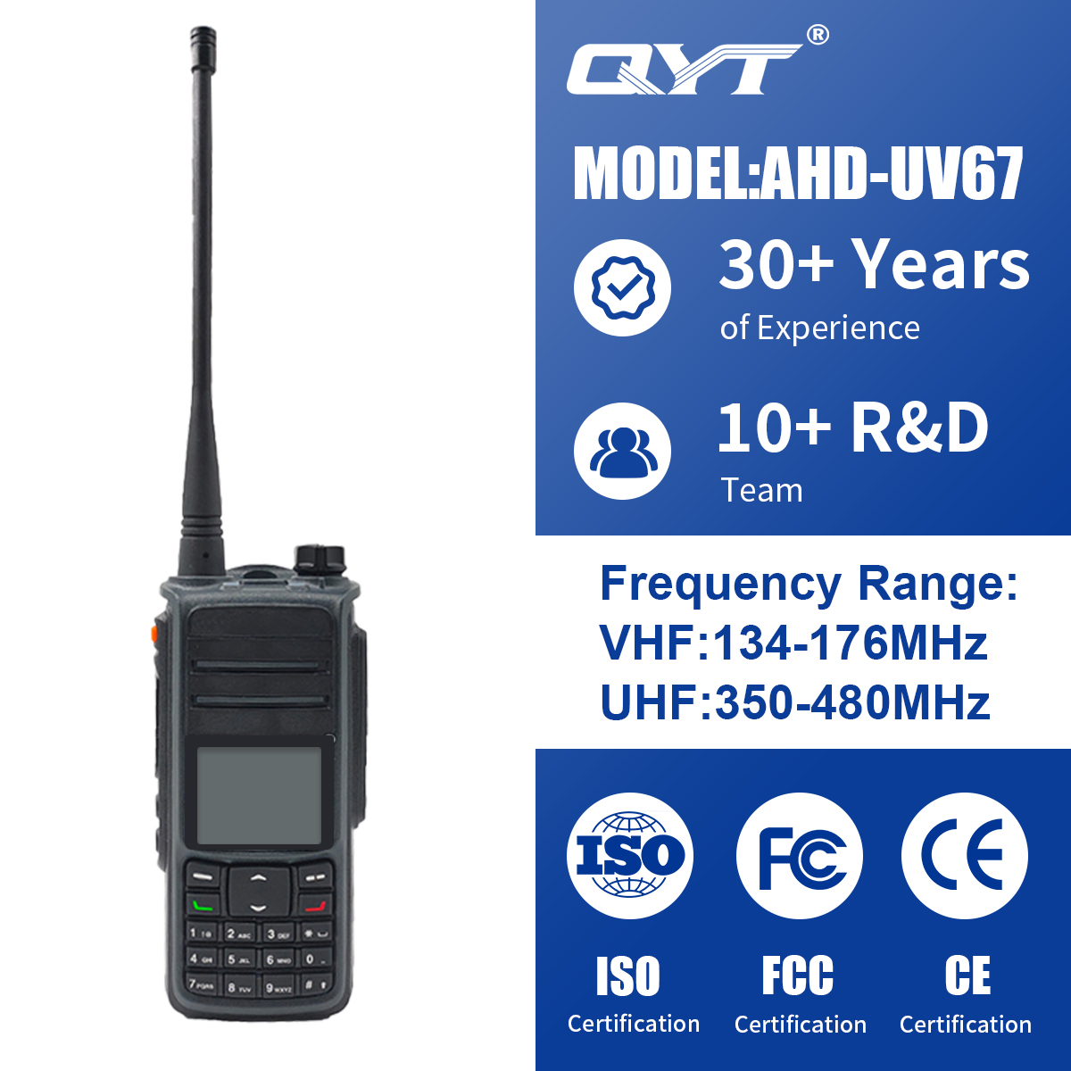 AHD-UV67 Digital DMR Analog Dual Mode GPS Handheld Walkie Talkie
