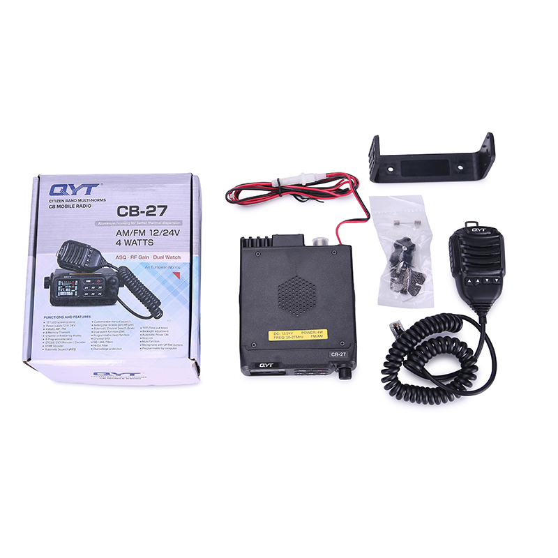 CB-27 4W AM FM Color Screen HF 26.965-27.405MHz Mobile Citizen Band Radio