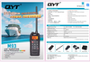 QYT M93 Floating Marine Walkie Talkie IPX7 Waterproof AI Noise Reduction Vibration Drainage Boat Radio